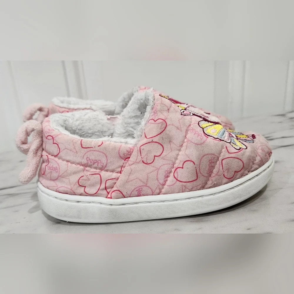 Peppa Pig quilted faux fur lined house shoes slippers toddler size 7-8